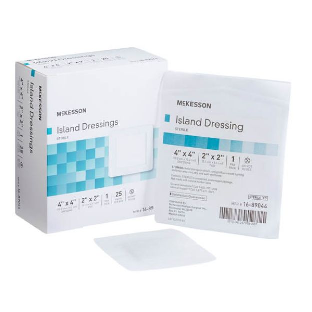 Picture of Dressing Island Border-Gauze Str LF 4inX4in McKesson16-89044 25/Bx 4Bx/Cs(MK)