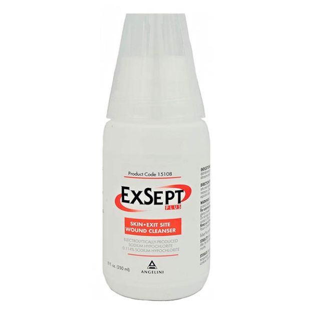 Picture of ExSept Plus Solution Wound Cleanser  250mL 15108 1/Bt 24Bt/Cs(AN)