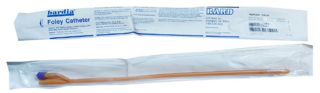 Picture of Catheter Foley Sterile 2 Way 22FR 5cc Balloon Silicone Coated 123522A 12Ea/Bx