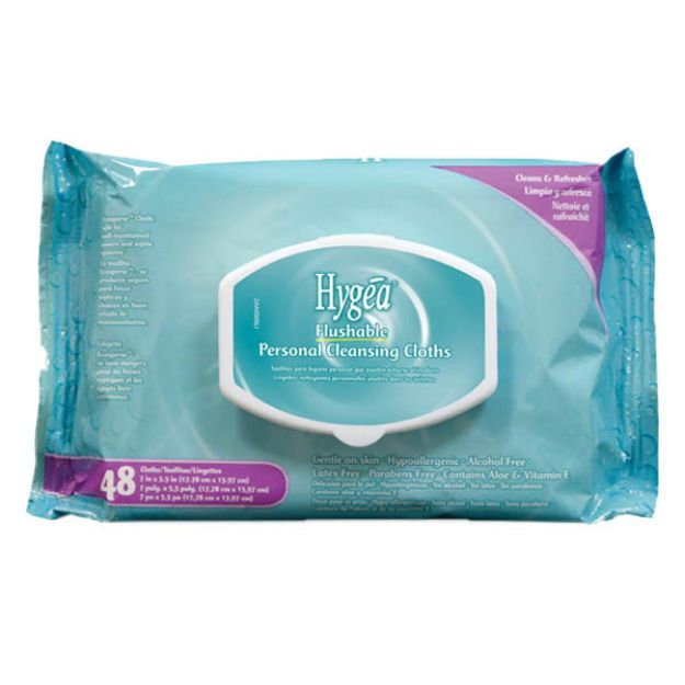 Picture of Wipes Flushable Personal Cleansing Cloth A500F48 48Sh/Pk 12Pk/Cs (MK)