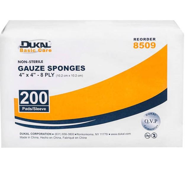 Picture of Gauze Sponge Woven N/S 4inx4in 8-Ply 8509 200Pc/Bg 20Bg/Cs 4000Pc/Cs(du)