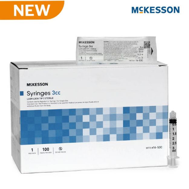 Picture of General Purpose Syringe 3ml Blister Pack Tip Luer-Lok Tip w/o Safety 16-S3C 100Ea/Bx 24Bx/Cs